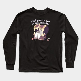 Chatte C'est pour ca que je suis anxieuse! Jeux Videos Long Sleeve T-Shirt